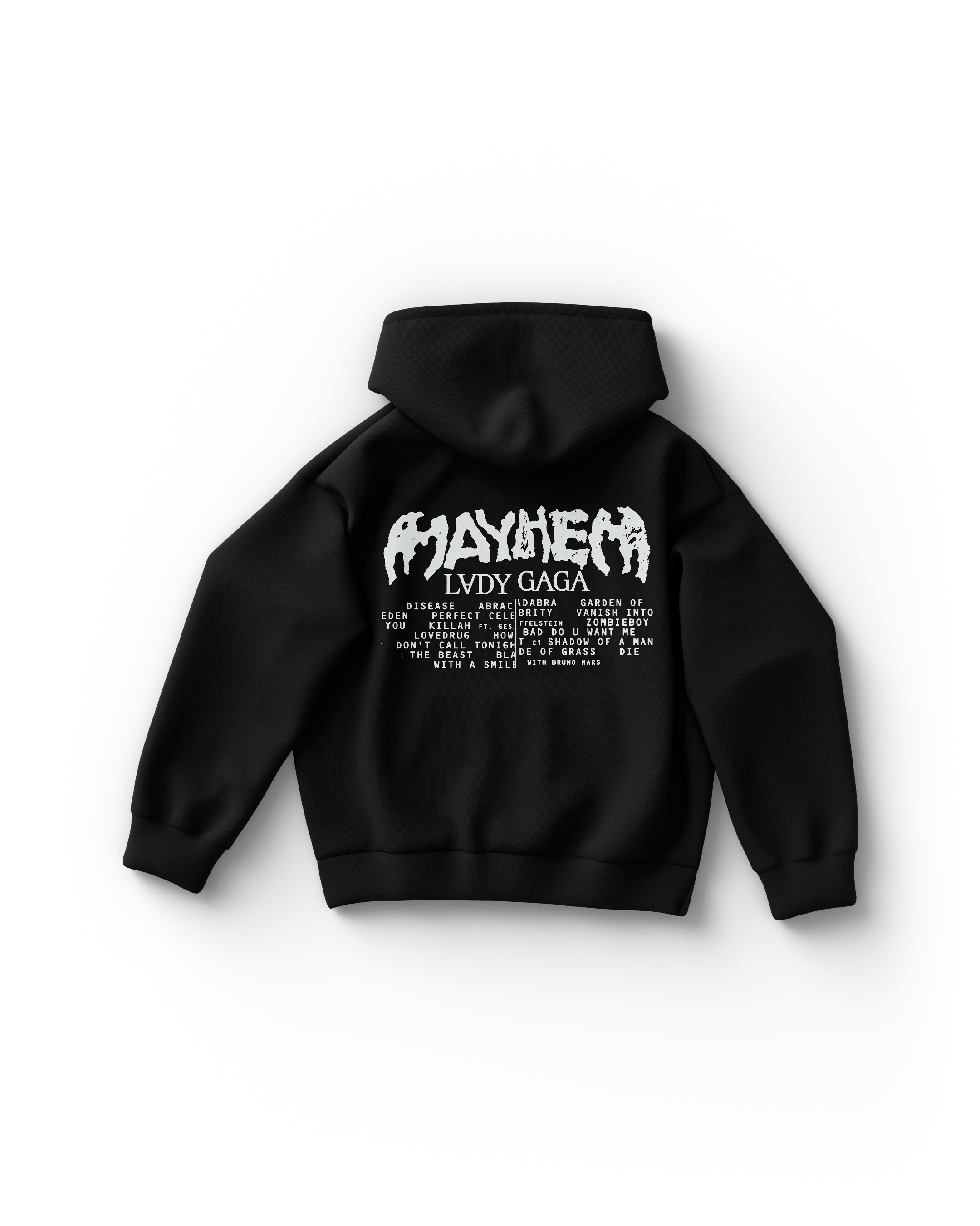 Contrast Tracklist Hoodie back