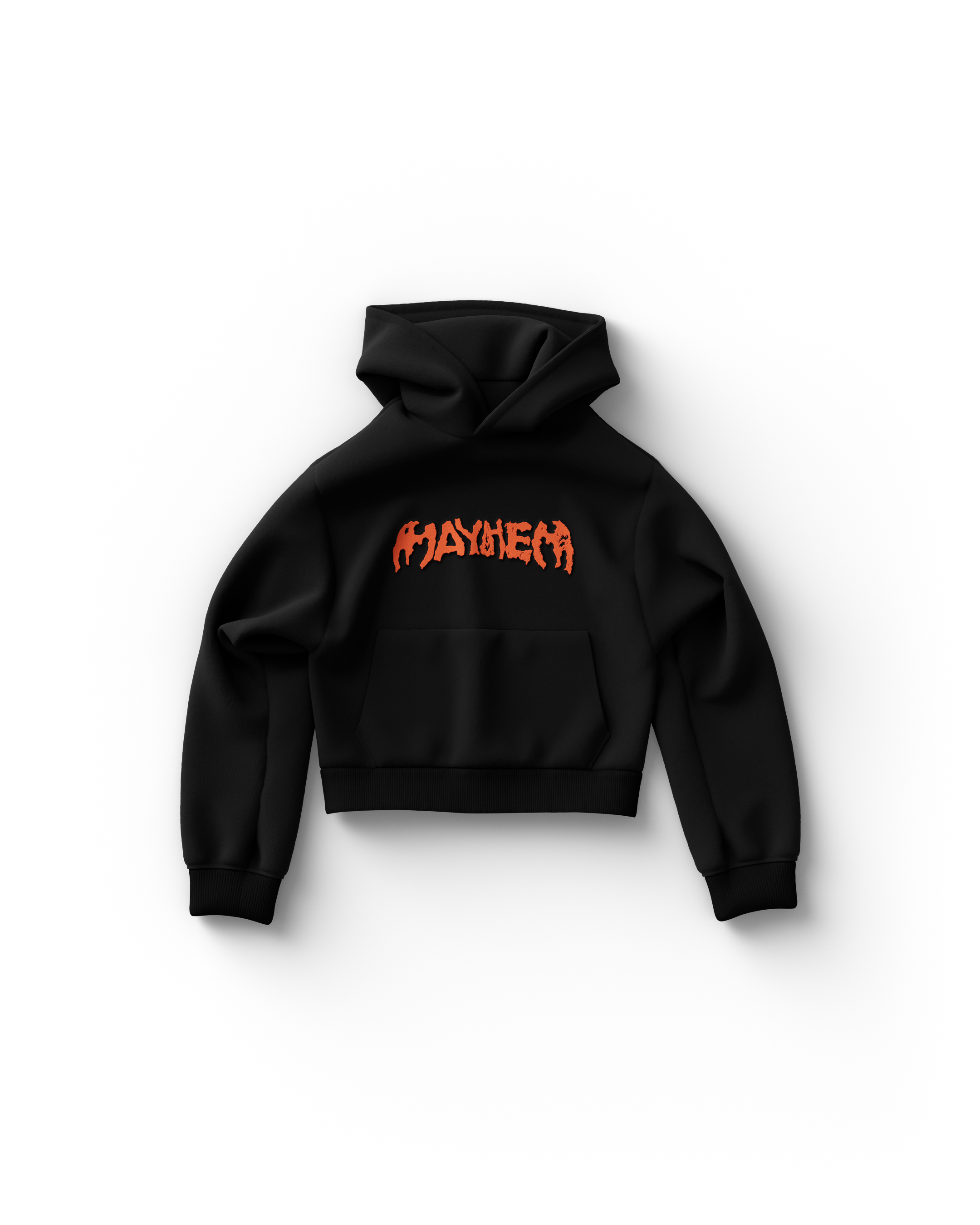 Cropped Black and Orange Logo Hoodie - Lady Gaga Official Store Cropped Black and Orange Logo Hoodie - Lady Gaga Official Store
