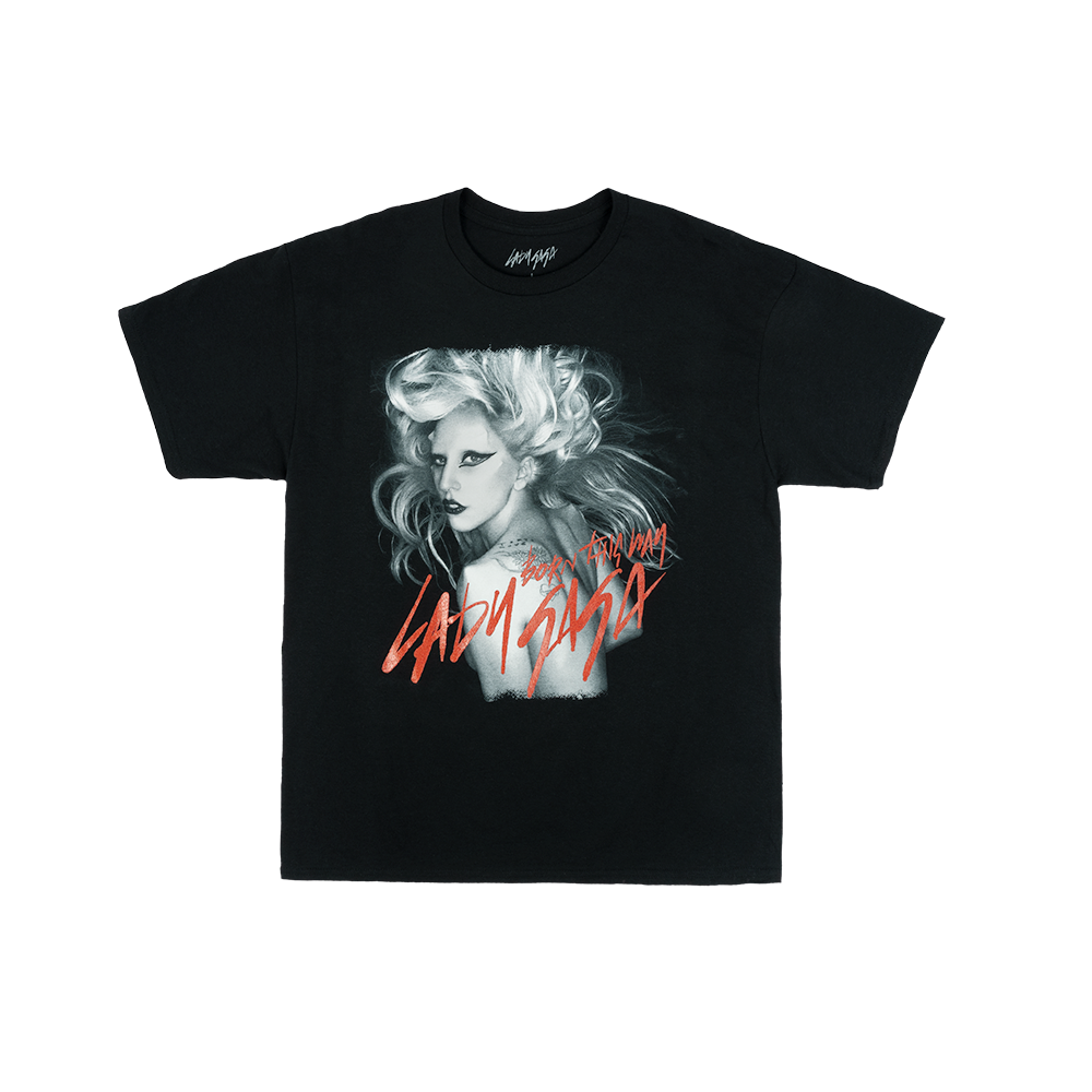 BORN THIS WAY SCRIPT T-SHIRT - Lady Gaga Official Store BORN THIS WAY SCRIPT T-SHIRT - Lady Gaga Official Store